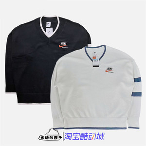 Nike/Nike NSW embroidered LOGO men's V-neck sports and casual sweater shirt DX0009-133-010
