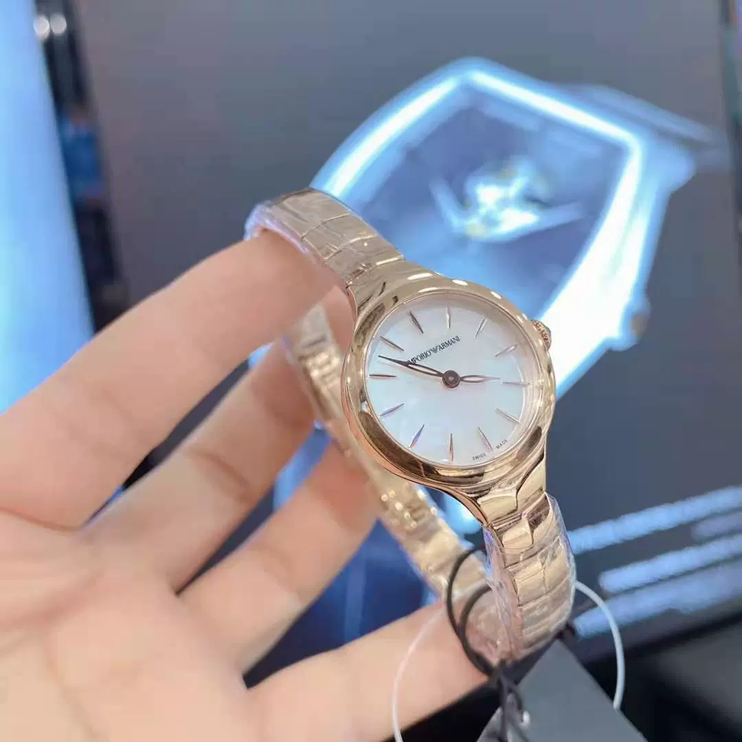 ARS8007原装正品行货EmporioArmani Swiss 雅玫瑰金女表贝母表盘-Taobao