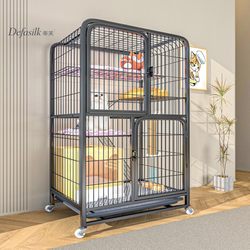 Cat Cage for Home Use, Indoor with Integrated Toilet, Cat Villa with Extra Large Free Space, Pet Nest, Cat House, Cat Cage