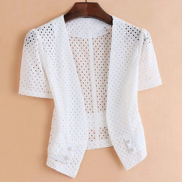 Lace shawl for women 2024 summer short hollow cardigan top thin coat ...