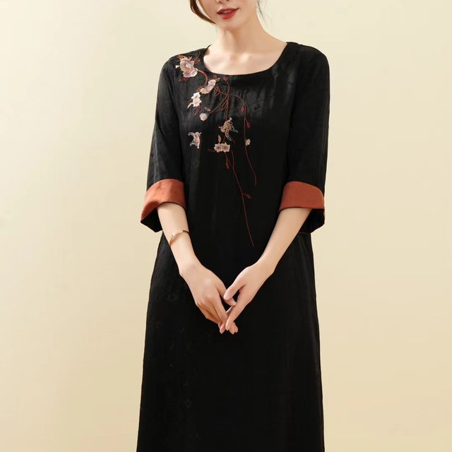 No. 1 new Chinese style improved cheongsam dress for women 2025 new high-end waist