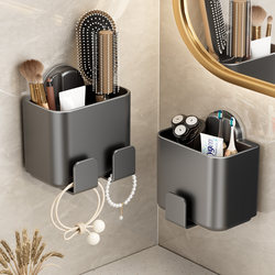 Suction Cup Comb Storage Rack, Razor, Toothpaste, Makeup Brush, Bathroom Wall-Mounted Storage Organizer