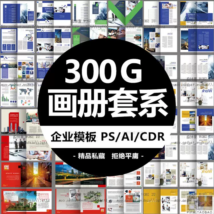 S2798公司企业产品宣传单画册cdr Ai封面内页排版设计素材psd