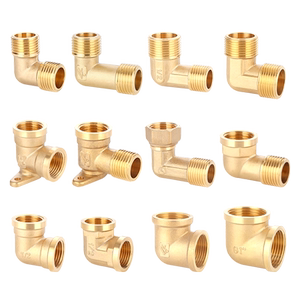 
All-copper elbow 4 minutes, 6 minutes, 1 inch inner wire and outer wire with different diameter, double inner and outer teeth, flexible joint, extended water pipe joint, copper accessories