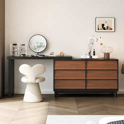 Yizhuangtai Antique-Style Solid Wood Dressing Table and Chest of Drawers Integrated Bedroom Bedside Simple Modern Minimalist Retro Makeup Table