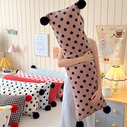 Milk Velvet Long Pillow, Removable and Washable, Bed Pillow for Girls, Side Sleeping Leg-Hugging Pillow, Sleeping Artifact, Sofa Lumbar Support