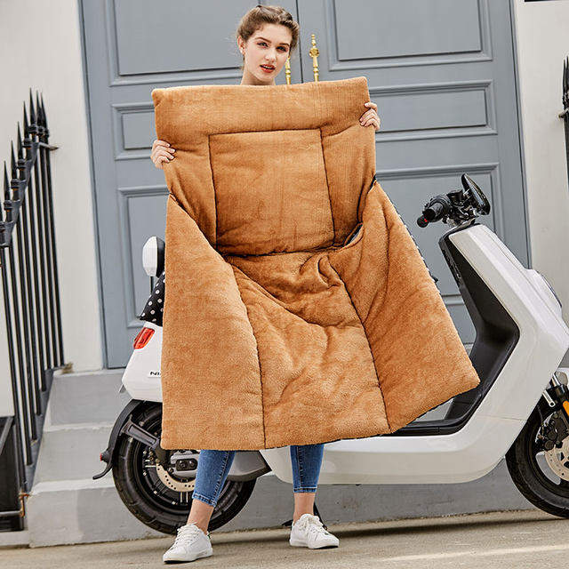 Electric motorcycle windshield is plus velvet, thickened heating waterproof water -proof electric bottle, tram, winter new windproof cover
