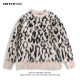 BOYUE Boyue imitation mink hair niche design leopard print sweater American fashion brand fashion casual sweater men and women