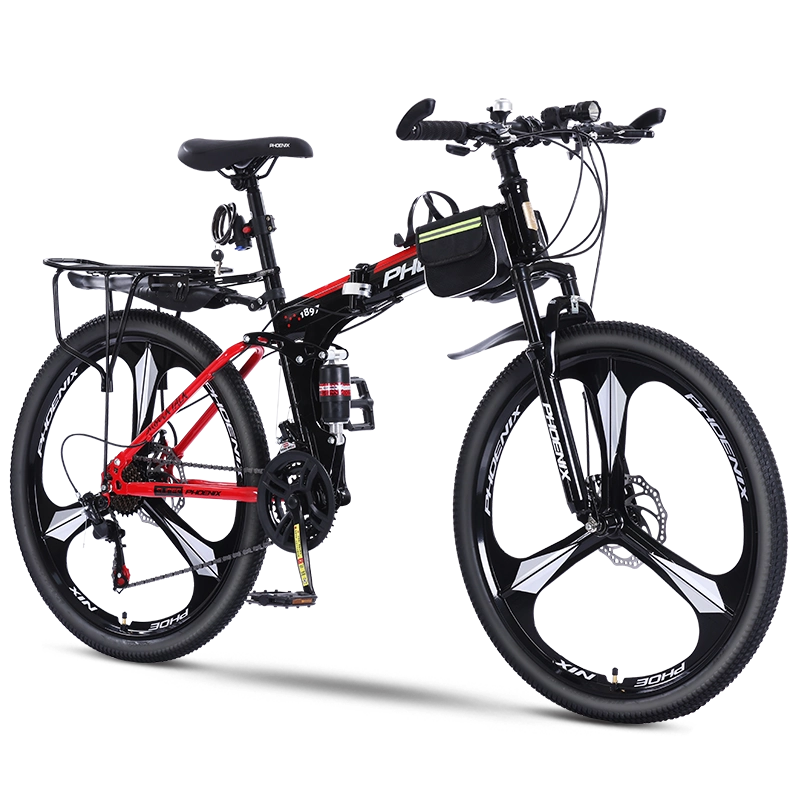 凤凰自行车官方旗舰店软尾顺泰变速山地自行车成人男款减震山地车