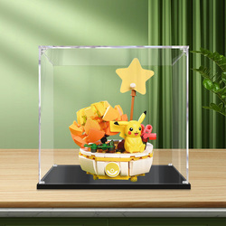 Pokémon Succulent Series Potted Plant Keeppley Acrylic Display Box Suitable For Lego Dust Cover Storage Box