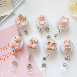 Doctor and Nurse Badge Holder, Student Retractable Badge Holder, Cartoon Cute Horizontal Card Holder, Cute Retractable Work Id Holder