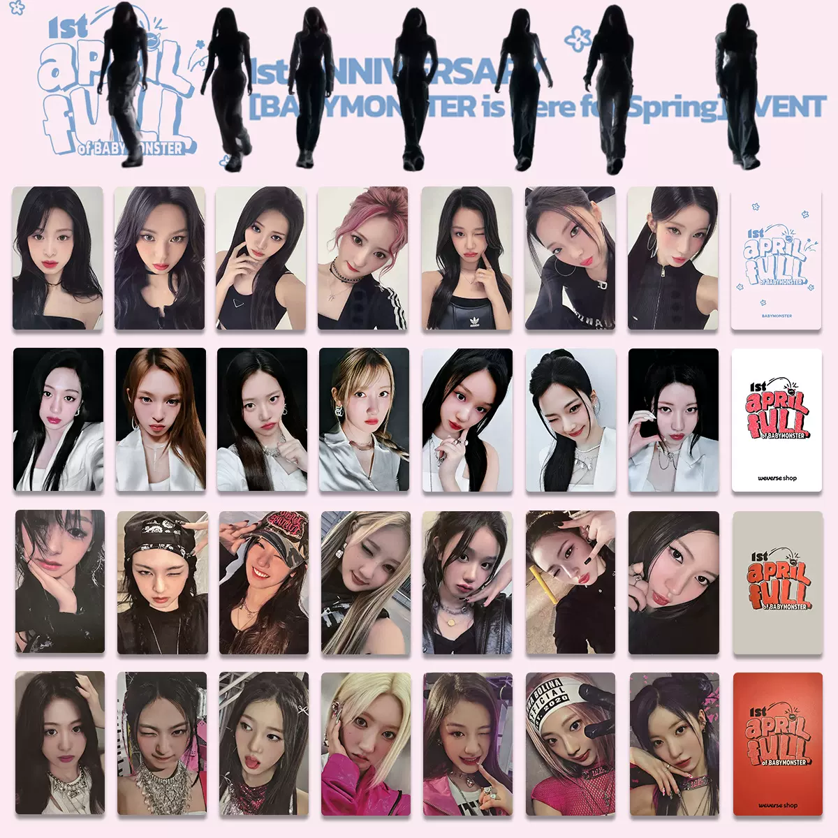 babymonster 一周年 ktown4u 特典 トレカ 7枚セット B babymonster 一