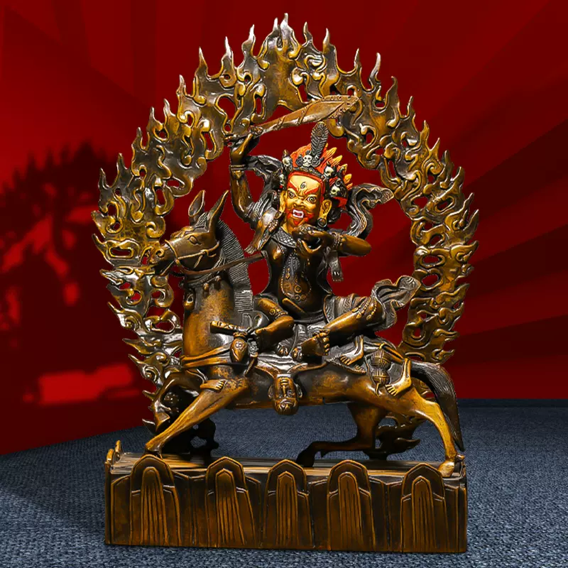三漫陀吉祥天母全銅16寸西藏尼泊爾吉祥天女神像家用客廳供奉擺件-Taobao