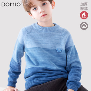 
Children's sweater boy knitted plus velvet thick winter new big children's pure cotton thread autumn and winter base shirt fashionable children's clothing