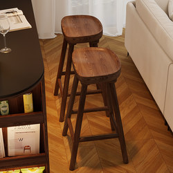 Solid Wood Bar Stools for Home Use, Island Table High Stools, Dining Room, Cafe, Bar Chairs, Front Desk Reception Bar Stools