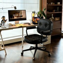 Home Computer Chair, Desk Chair, Study Chair, Comfortable for Long Sitting, Adjustable Swivel Chair, Backrest Office Chair, Alefye Alternative