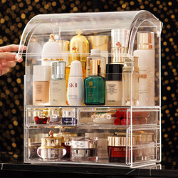 Acrylic Cosmetics Storage Box Desktop Dressing Table Shelf Dust-Proof Skin Care Product Storage Box Home High-End Feel