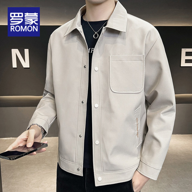 Romon Jacket Men's Trendy Brand Work Jacket Men's Popular 2024 New ...