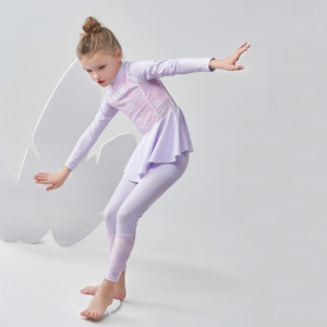 I love children's swimwear swimwear long -sleeved trousers girl junior high school sports professional chlorine resistant high bombs avatar swimwear suit
