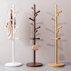 Solid Wood Coat Rack Floor-Standing Clothes Rack for Living Room, Office, Bedroom, Bedside, Dormitory, Home Use, Standing Clothes Hanger