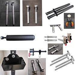 Squat Rack Accessory Storage Rod Quick Release, Knurled Insert Rod, Strong Magnetic Hook, Storage Box, Latex Strap Insert Rod
