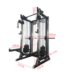 Repforce Professional Commercial Fixed Pulley Small Bird Squat Bench Press Rack Pull-Up Training Comprehensive Rack Smith Machine