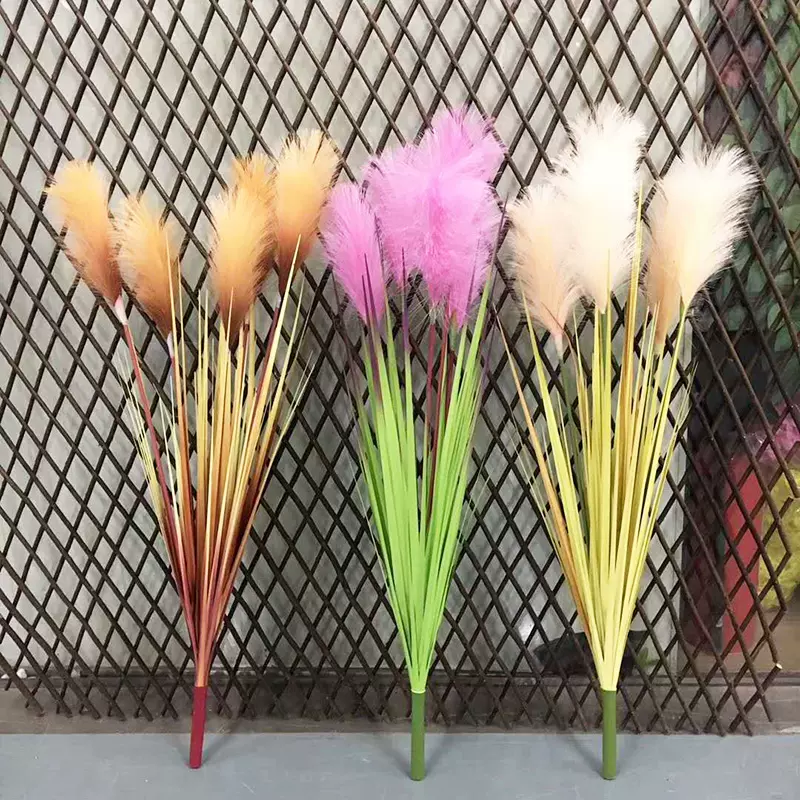仿真芦苇新款网红粉色水草北欧绿植装饰绢花假花枝落地花艺 仿真芦苇新款网红粉色水草北欧绿植装饰绢花假花枝落地花艺