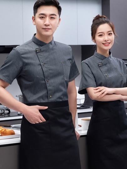 Set Giacca Da Chef Personalizzata - Con Grembiule E Cappello, Uomo/Donna, Manica Corta O Lunga - Foto 2