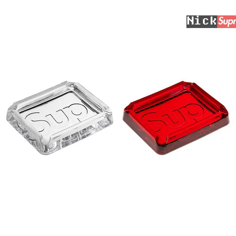 現貨Supreme 20SS Debossed Glass Ashtray 透明玻璃菸灰缸-Taobao