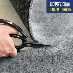 Gray Carpet with a High-End Feel, Bedside Rug for Bedroom, Thick Short-Pile Living Room Floor Mat, Full Coverage for the Room, Large Area, Can Be Cut to Size