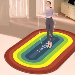 New Fitness Jump Rope Mat, Yoga Mat, Home Shock-Absorbing, Non-Slip, Silent Mat, Professional Sports Thickened Soundproof Training Mat