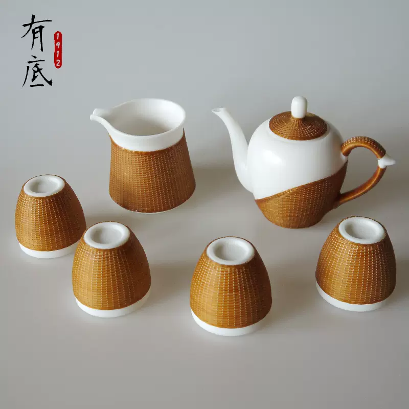 中國美術 古玩 竹丝扣瓷 竹編茶入 茶叶罐2点 茶道具 41Yx70CD6EL._UF350,350_QL50_.jpg