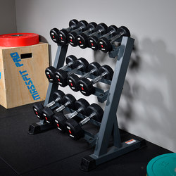 Pro Professional Version Environmentally Friendly Rubber-Coated Fixed Dumbbell Men's Home Fixed Value Commercial Gym Dumbbell Rack