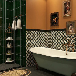 Stone New Style Marble Mosaic Black and White Mosaic Beige Mosaic Hexagonal Mosaic Background Wall 300