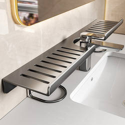 Vertical Faucet Storage Rack for Bathroom, Toilet, Washbasin, Wall-Mounted, No-Drill Sink Storage Rack