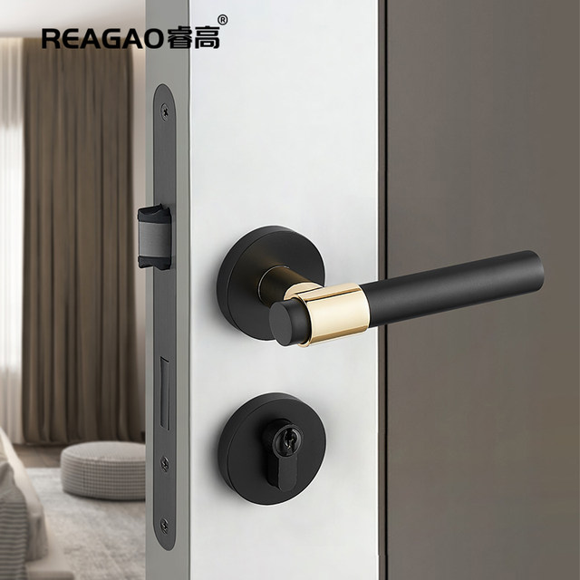 Photo inspiration: Visual Reference: Ruigao All Copper Silent Door Lock Magnetic Indoor Bedroom Room