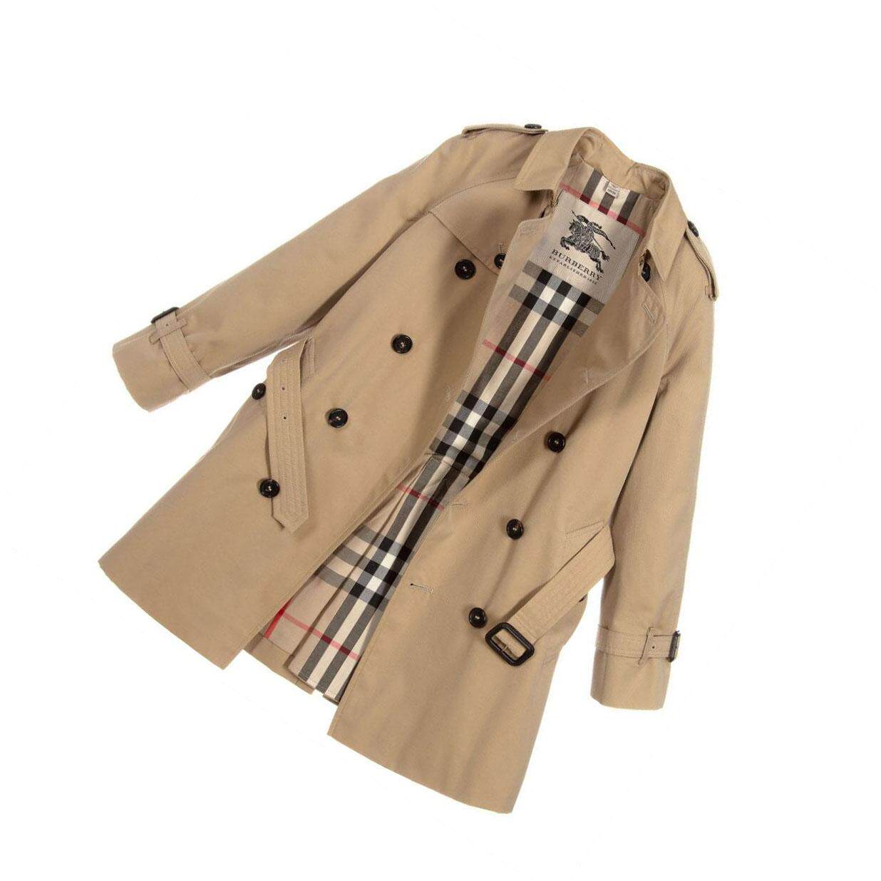 好货精选 burberry宝宝经典双排扣风衣 正文 好在哪里:可拆卸腰带设计
