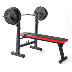 Weightlifting Bench, Bench Press Barbell Set, Bench Press Rack, Home Barbell Rack, Foldable Rack, Adjustable Fitness Equipment
