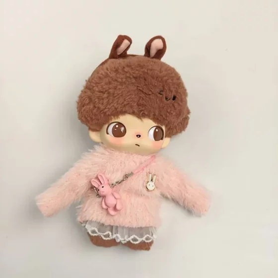 Bubble Mama plush pendant DIMOO vinyl clothes Pluto baby clothes sweet rabbit pink velvet suit cute