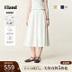 Eland Clothes Sweet Cotton Commuter Mid-Long Dress 2025 Summer New Style
