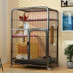 Cat Cage for Home Use, Indoor, Extra Large Free Space, Cat Villa with Integrated Toilet, Cat Castle, Cat Cage, Cat Climbing Frame House