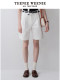 TeenieWeenie Bear Women's Summer Leica Elastic Shorts White Light and Casual Medium Pants
