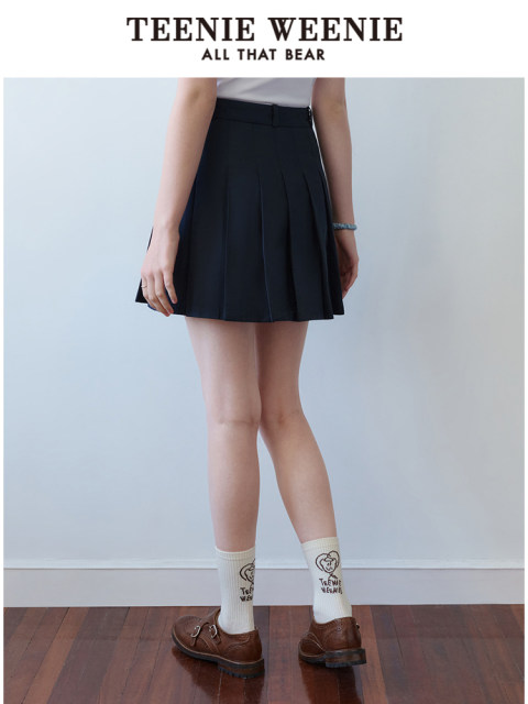 TeenieWeenie Bear Summer Temperature Commuter Pleated Skirt Academy Style Casual Short Skirt Skirt Women's Clothing