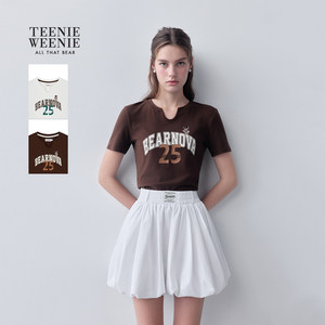 
TEENIEWEENIE bearnova bear women's casual and energetic girl's close-fitting short-sleeved T-shirt