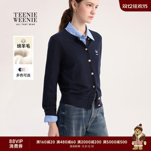 
[Same style of Zhao Lusi in four seasons] TeenieWeenie Bear Women's Round Neck Sweater Cardigan