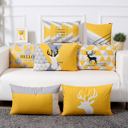 Nordic Lumbar Pillow, Sofa Pillow, Long Pillow, Living Room Pillow, Headboard Cushion, Waist Support, Large Backrest, Rectangular Shape