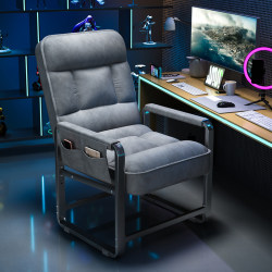Lazy Computer Chair, Comfortable for Long Sitting, with Backrest, Office Sofa Chair, Internet Cafe Gaming Chair, Extra Wide, Heavy-Duty