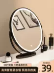 gương phòng tắm Gương trang điểm trang trí LED thông minh để bàn phòng ngủ của bé gái có đèn gương bàn trang điểm nổi tiếng trên Internet kiểu cổ điển gương di chuyển