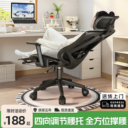 Ergonomic Chair for Home Office, Dual-Purpose for Nap, Backrest Computer Chair, Comfortable for Long Sitting, Dormitory Gaming Swivel Chair
