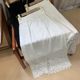 Lace hollow hook flower skirt for women's spring new high-waisted slim straight mid-length skirt C#7

